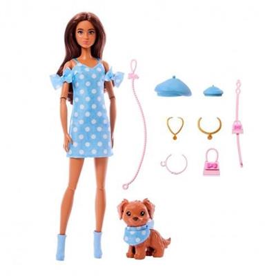 BARBIE CUCCIOLI A PASSEGGIO AZZURRA